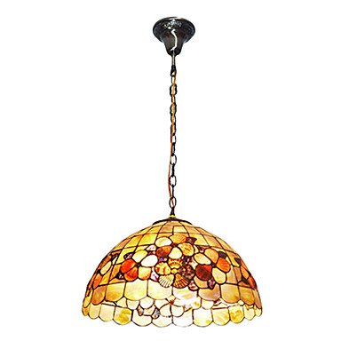 120w Stylish Tiffany Pendant Light With Colorful Nature Shell
