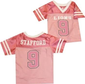Detroit Lions Matt Stafford Infant Toddler NFL Girls Pink Jersey