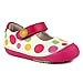 Momo Baby Girls First Walker/Toddler Rainbow Dots Mary Jane Leather Shoes