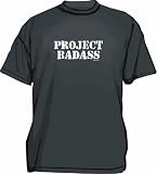 Project Badass Distressed Style Logo Men's tee Shirt in 12 colors Small thru 6XL