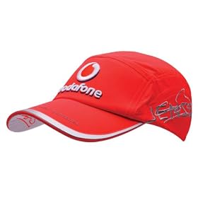 Vodafone McLaren Mercedes 2010 Button cap Rocket Red