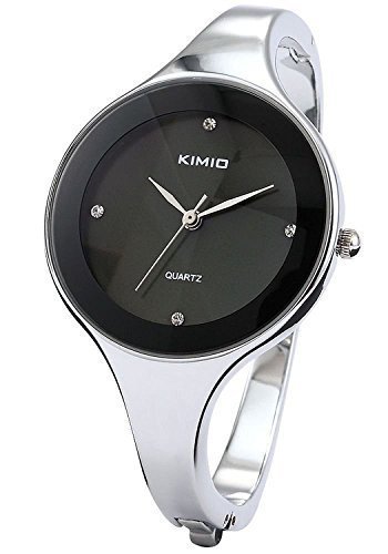 AsiaLifestyle Elegent fashion round face lady's women's bracelet bangle wrist quartz watch