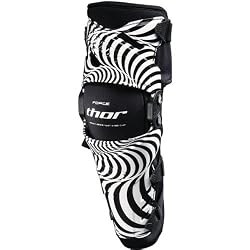 Thor MX Force Illusion Adult Knee Guard MotoX Motorcycle Body Armor - Black/White