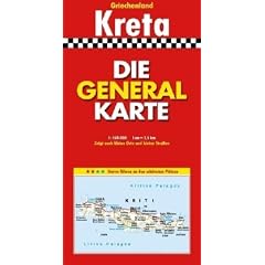 Die Generalkarte Kreta 1:150 000