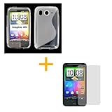 TPU Fusion Case for HTC Inspire 4G (Clear) + Screen Protector