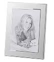 Brushed and Polished Metal Engravable Photo 5x7 Silver Picture Frame Wholesale