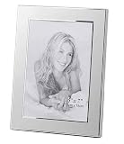 Brushed and Polished Metal Engravable Photo 5x7 Silver Picture Frame Wholesale