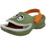 Polliwalks Toddler/Little Kid Fish Lips Sandal,Army/Burnt Orange,11 M US Little Kid