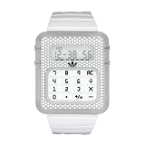 Adidas Originals Unisex White Digital Calculator Taipei Watch - ADH4055