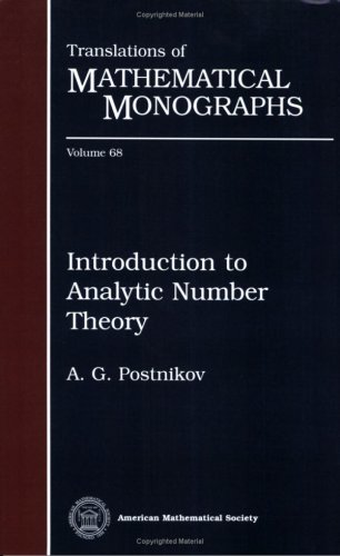 Introduction to Analytic Number Theory (Translations of Mathematical Monographs)
