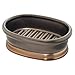 InterDesign Ashford Bar Soap Dish for Bathroom Vanities, Kitchen Sink - Bronze