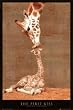 (24x36) First Kiss (Giraffe with Baby) Art Poster Print