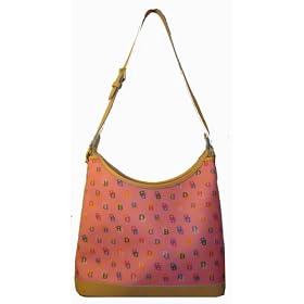 Dooney & Bourke Purse Handbag Ex-Large Hobo Pink Signature