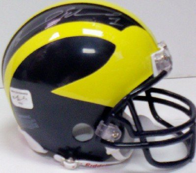 Braylon Edwards Autographed Mini Helmet - Michigan - Autographed NFL Mini Helmets