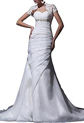 Sweetheart Mermaid Organza Beaded  Dress with a Brush/Sweep Train 