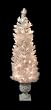 4' Pre-lit Slim White Crystal Pine Potted Artificial Christmas Tree - Clear