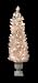 4' Slim White Crystal Pine Pre-lit Potted Artificial Christmas Tree In/Outdoor
