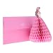 Generic Princess 3D Honeycomb Greeting Card Invitation card for Valentine/Birthday/Bridal Shower - pink RS.295.00
