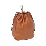 Piel Large Drawstring Pouch (Saddle)