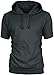 Angel Cola Men's Short Sleeve Plain Cotton Lightweight Hoodie Shirts