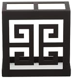 Popular Bath Greek Key Black/White Tooth Brush Holder