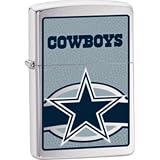 Zippo NFL Cowboys Lighter (Silver, 5 1/2 x 3 1/2 cm)