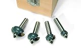 MLCS 8382 Cove Router Bit 4-Piece Boxed Set