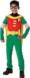  : CHILD Med. (Size 8-10, 5-7 Yrs) Teen Titans Robin Costume - Officially Licensed TM