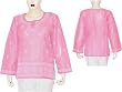 Cotton Shirts Womens Long Sleeve Top Blouse Chikan Embroidery Size M (ctop414)