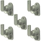 from Technology Solutions 5 Pack of Silver Universal Speaker Wall Mount brackets (Model TSS1-S)