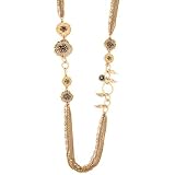 Summer Flowers Bouquet Long Multi-chain Necklace
