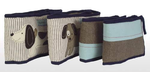 Sumersault Show Doggies 4 Piece Crib Set, Brown