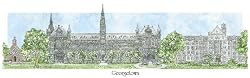 Georgetown University - Collegiate Series - 11.5 x 24 Inch Print