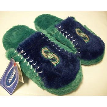 Seattle Mariners MLB Plush Slide Slippers - L
