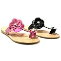 New Ladies Flower Petal Diamante Flip Flop Toe Post Flat Sandals Sz 3-8