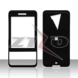 Black Rubber Feel Snap-On Cover Hard Case Cell Phone Protector for HTC Touch Pro Fuze