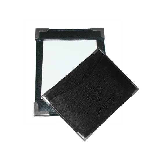 NFL New Orleans Saints Debossed Black Leather Pocket Jotter
