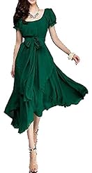  Knee Length Spring Chiffon  Ball Gown Evening Dress 