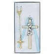 Crib Medallion and Rosary - Boy/Blue - MADE IN ITALY!