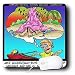 Londons Times Funny Music Cartoons - Sax On The Beach - Mouse Pads