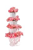 White Four Tier French Vase