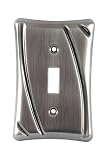 GE 57312 Brushed Chrome Contemporary Single Switch Wall Plate