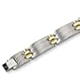 Chisel 24K Gold Plated Brushed and Polished Titanium Bracelet - 8.5 Inches
