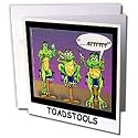 Londons Times Funny Animals Cartoons - Toadstools Frogs Who Drink Too Much - Greeting Cards-6 Greeting Cards with envelopes