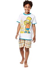 Pure Cotton Bart Simpson Short Pyjamas
