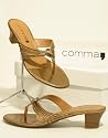 Edle Comma Dianette Pantolette gold/bronze