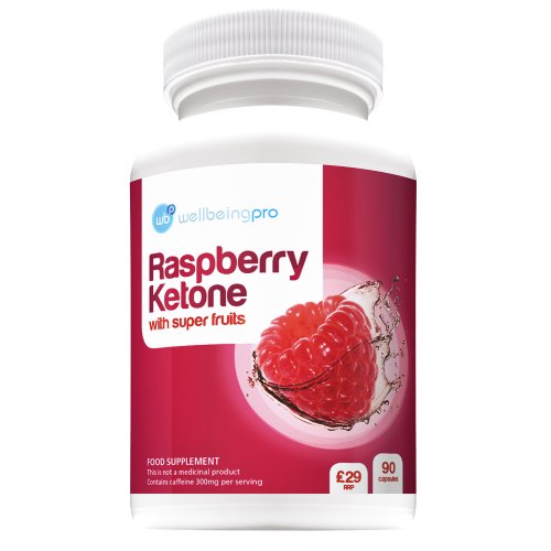 WellBeing Pro Raspberry Ketone with Super Fruits - Strong Diet Pills for Fast Weight Loss - 90 Capsules