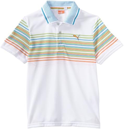Puma Golf Boy's Tech Wrap Stripe Polo Tee