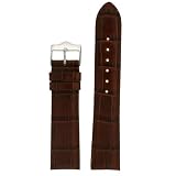 Watch Band Light Brown Genuine Leather Crocodile Grain 26 millimeter Tech Swiss