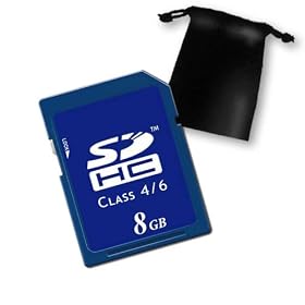 BLAZING 8GB SDHC Class 4/6 ( Secure Digital High Capacity ) Memory Card for Nikon CoolPix L20 / CoolPix P90 / Digital SLR D5000 and More Digital Cameras ***Includes Accessory Bag***